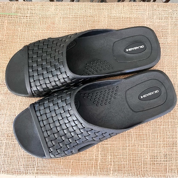 OluKai Men’s Black Torino Rubber Flip Flop Slides Size XXL 12-13 - Picture 5 of 7